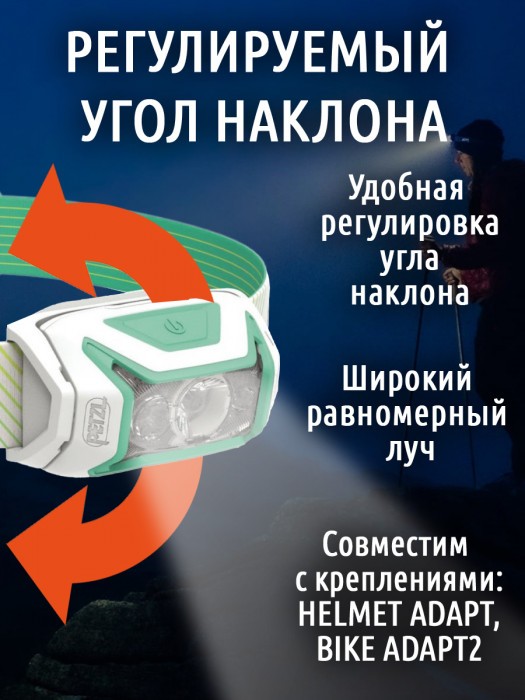 Яркий налобный фонарь PETZL Actik Core Green (600 люмен)