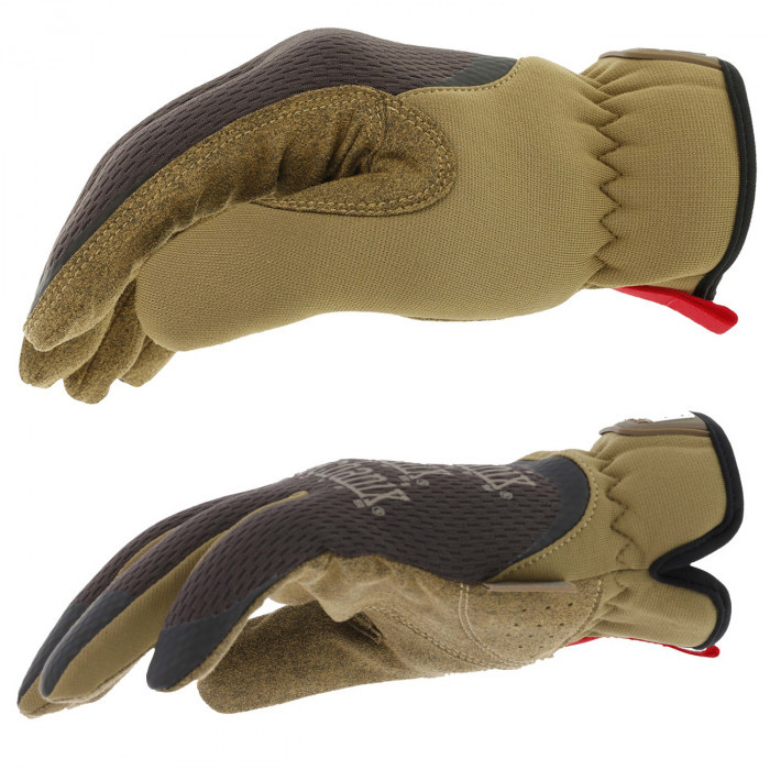 Прочные перчатки с сенсорными вставками MECHANIX Work FastFit Brown