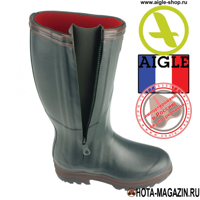Сапоги из каучука с молнией AIGLE Parcours 2 Generation Iso Open