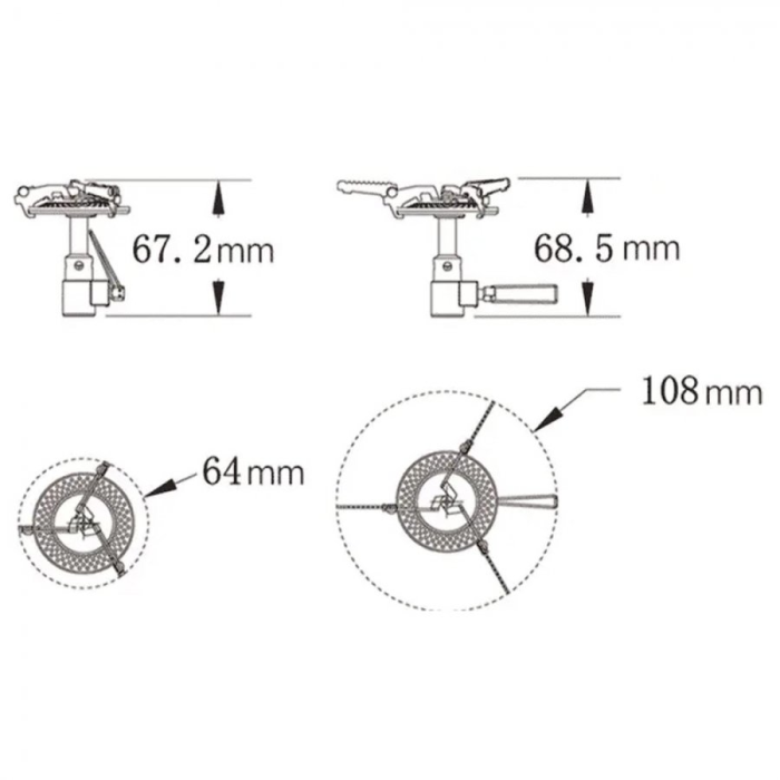 Tramp горелка туристическая складная (Титан), TRG-048