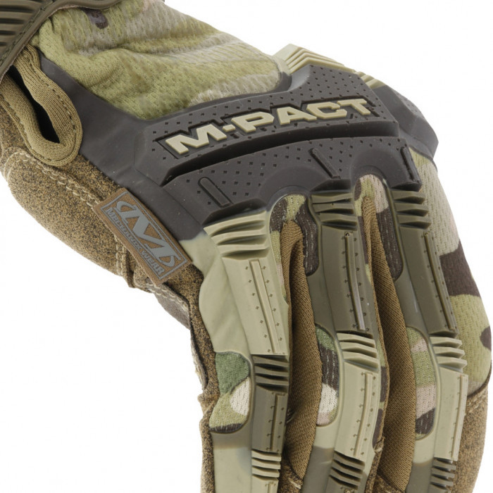 Тактические перчатки с защитой пальцев MECHANIX M-Pact Multicam