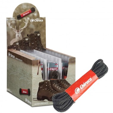 Шнурки CHIRUCA (160см) черные с красным, УТ000012228