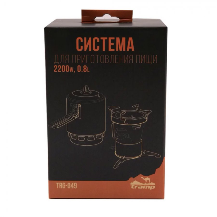 Система для приготовления пищи Tramp 0,8 л. (оранжевый), TRG-049-orange