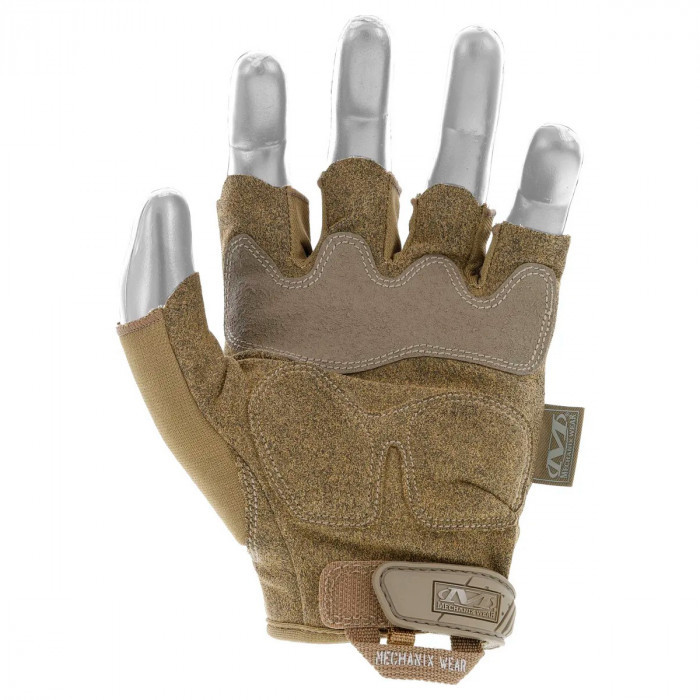 Тактические перчатки с открытыми пальцами и защитой пальцев MECHANIX Tactical Fingerless Coyote