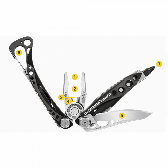 Нож-мультитул с инструментами LEATHERMAN Skeletool CX Black