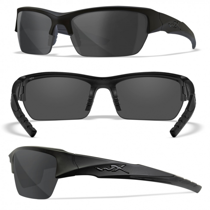 Баллистические очки для тактической стрельбы Wiley X Valor Matte Black (Grey)