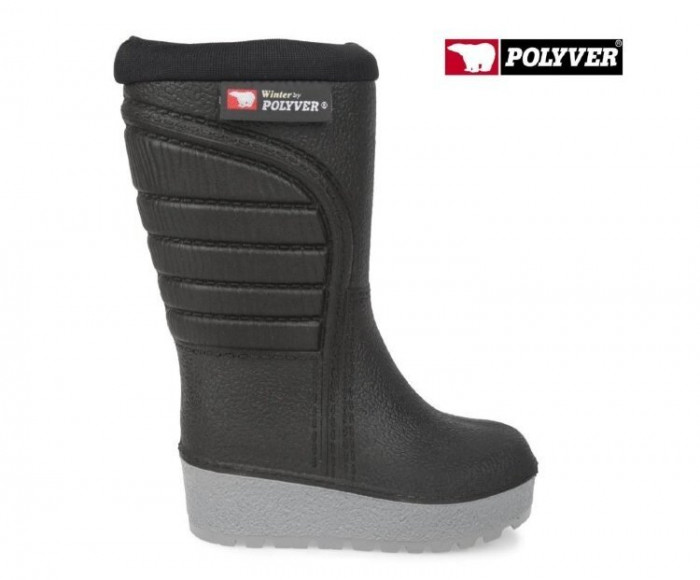 Детские сапоги из полиуретана Polyver черные