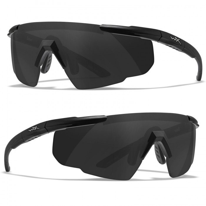 Тактические очки для стрельбы с баллистической защитой WILEYX Saber Advanced Matte Black (Clear-Grey)