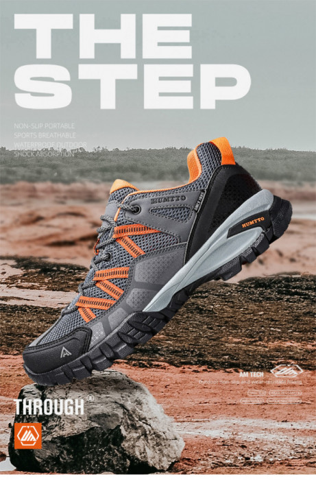 Кроссовки HUMTTO 140755A-1, Grey/Orange