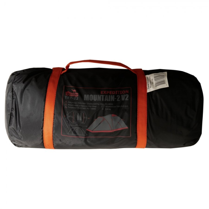 Tramp палатка Mountain 2 (V2) серый, TRT-22-grey