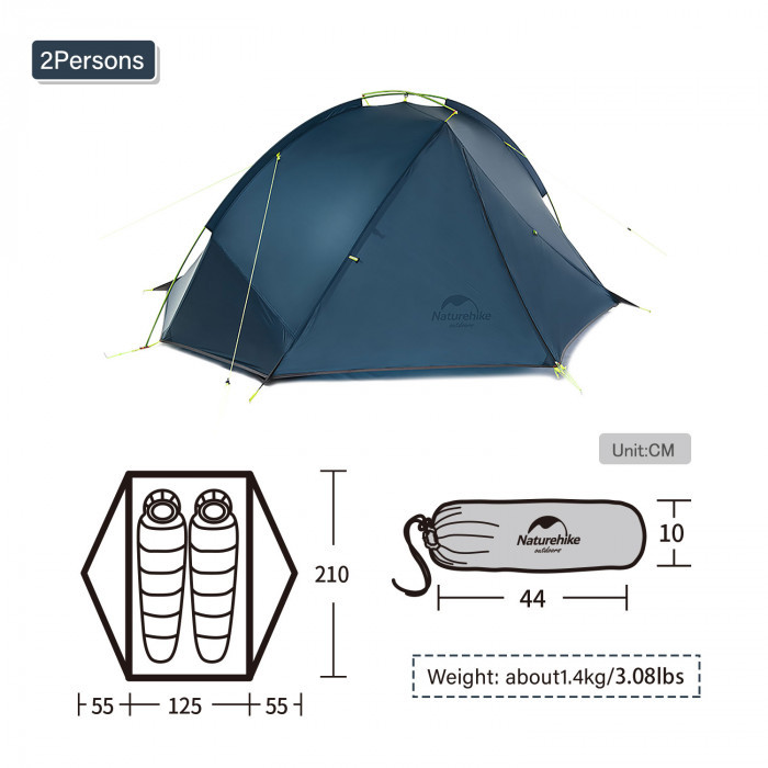Палатка NATUREHIKE Tagar Double Blue