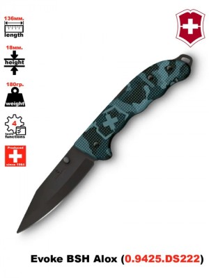 Складной нож Victorinox Evoke BSH Alox Camouflage Navy