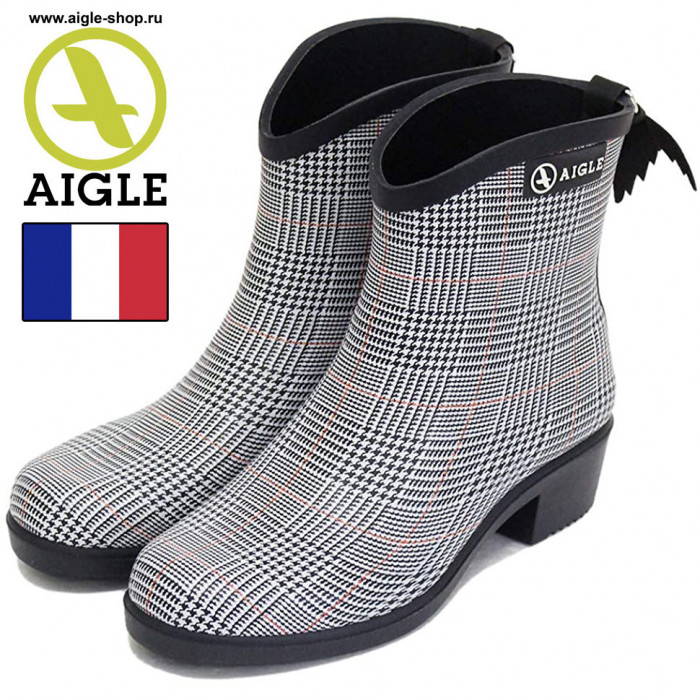 Женские короткие сапоги из каучука AIGLE Miss Juliette Bottillon Print
