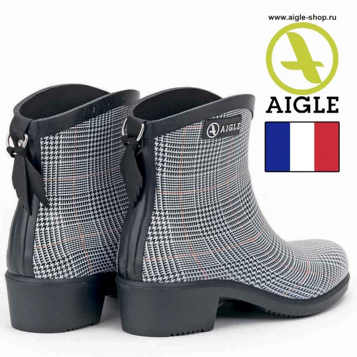 Женские короткие сапоги из каучука AIGLE Miss Juliette Bottillon Print