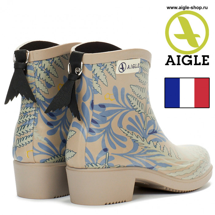 Женские короткие сапоги из каучука AIGLE Miss Juliette Bottillon Print