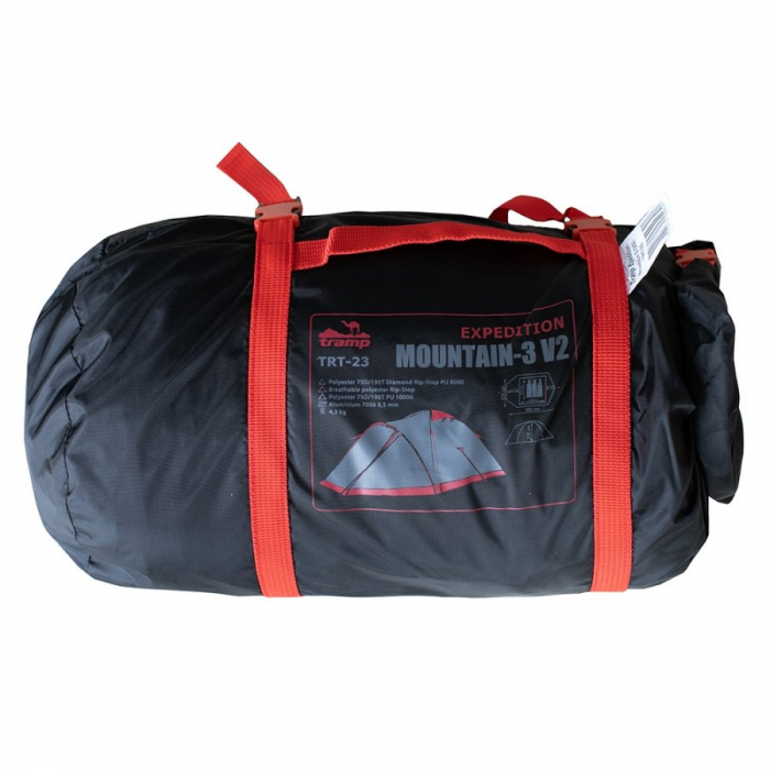 Tramp палатка Mountain 3 (V2) серый, TRT-23-grey