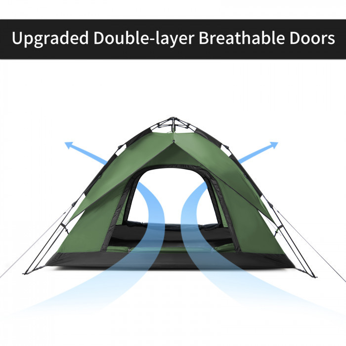 Палатка NATUREHIKE Automatic, 3-4 местная, зеленая