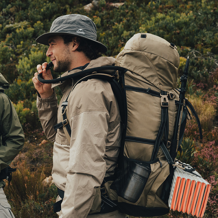 Рюкзак туристический NATUREHIKE Tanfeng Brown (70+5 литров)