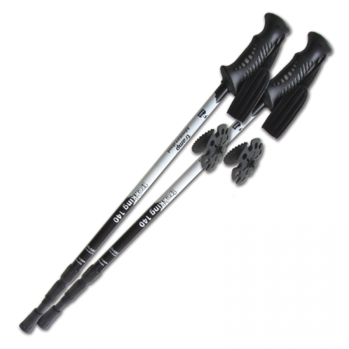 Tramp Палки треккинговые Trekking 140 (белый/черный), TRR-003