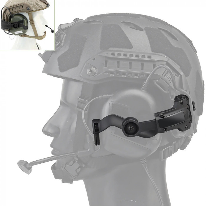Крепление для наушников EARMOR Plus M16A на шлем (чебурашка) черные
